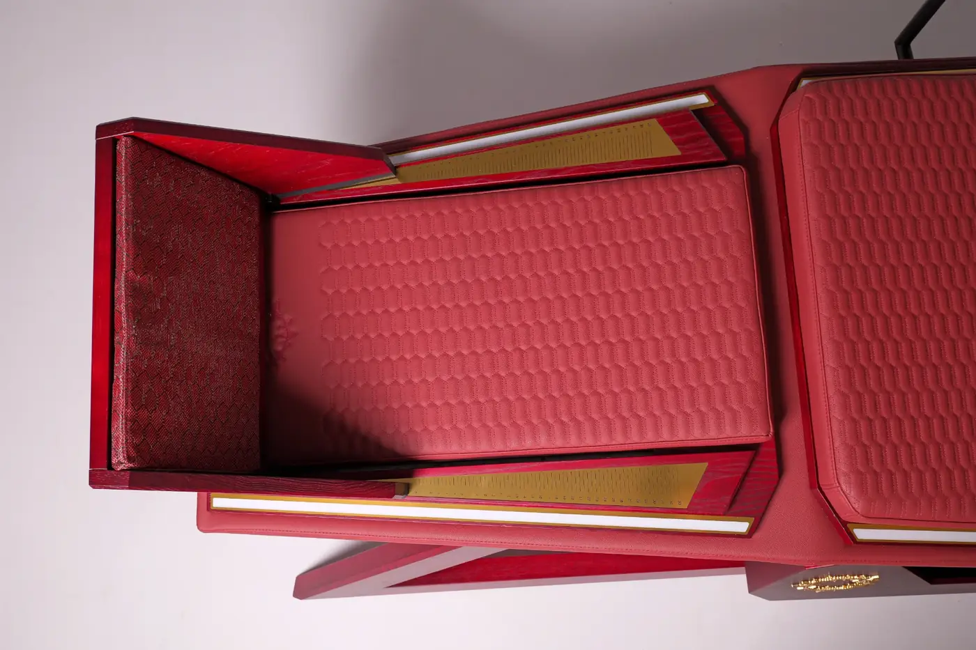 Rehuba upholstery and gold detailing