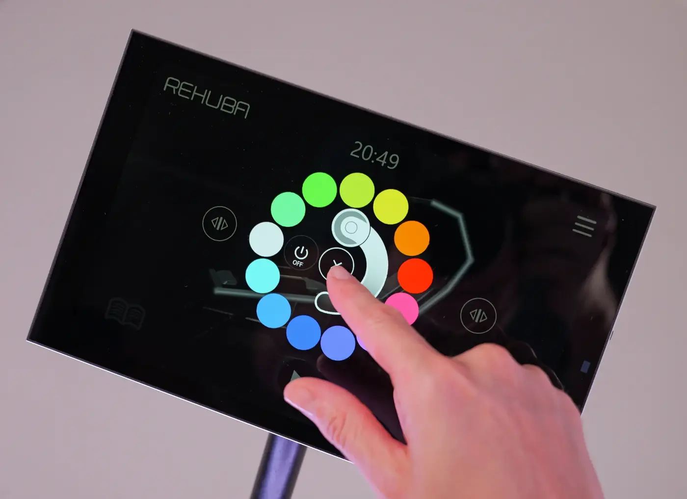 Rehuba control screen colour selection