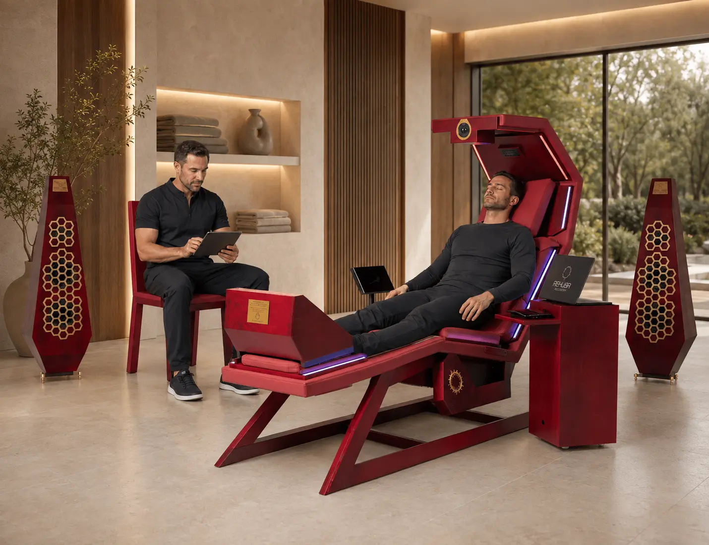 Rehuba in a recovery studios setting